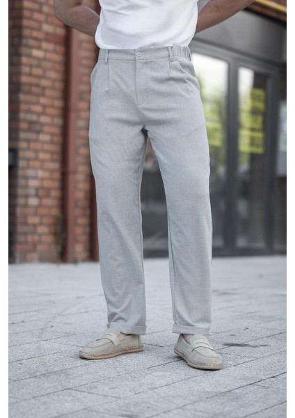 Gri Rahat Kesim Erkek Kumaş Pantolon E6577 fiyatları