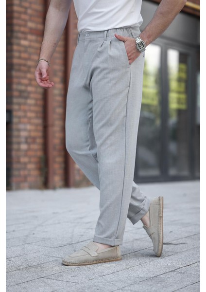 Gri Rahat Kesim Erkek Kumaş Pantolon E6577 fırsatları