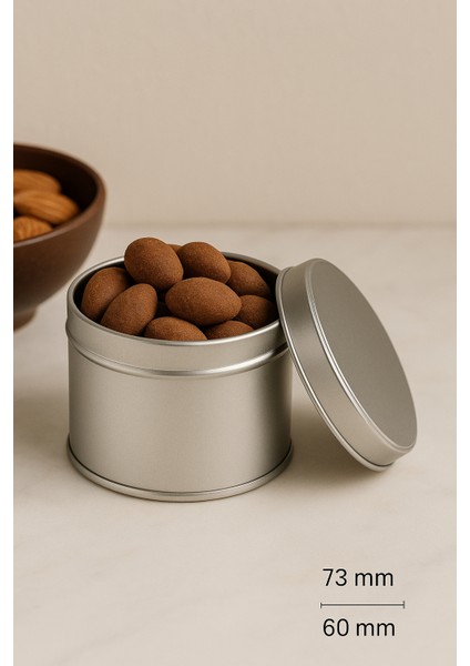 Paslanmaz Çelik Çok Amaçlı Gri Silindir Saklama Kutusu kapaklı 250ML, (Baharat, Kahve, Çay,Çerez, Mumluk...) çapı 73mm, yükseklik 60mm fiyatları