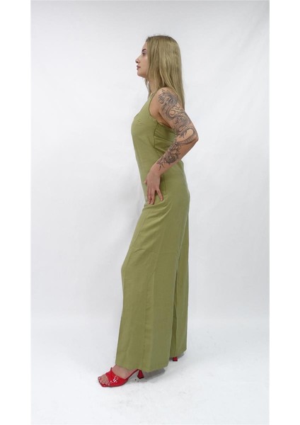 Kadın Nisan U Yaka Uzun Boy Tulum Elbise modelleri