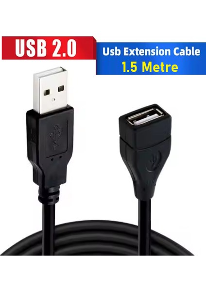 Filtreli / Uzatma Kablosu / USB 2.0 / 1.5 Metre
