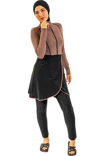 Hızlı Kuruyan Mayo Kumaşı Likralı Kadın Tesettür Mayo 2177 fiyatları