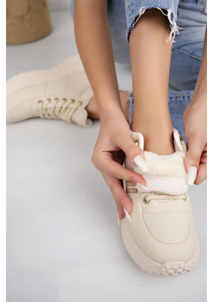 Guja 24K317 4 Bej Bağcıklı Hafif Fashion Kadın Bot fırsatları