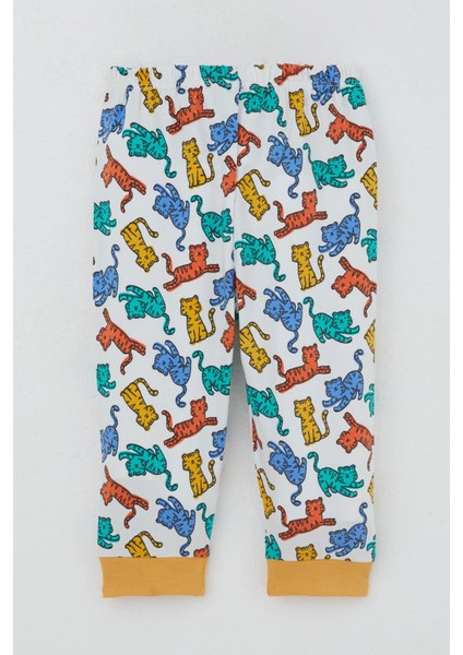 Erkek Bebek Pijama Takımı Renkli Kedicik Desenli 4 Ay-1 Yaş, Beyaz indirimleri