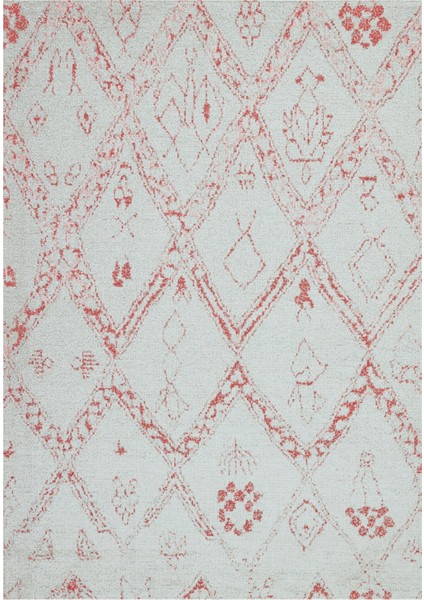 Fresno Ekru Geometrik Etnik Modern Desenli Hav Vermeyen Leke Tutmayan Kolay Temizlenen Yumuşak Makine Salon Yolluk Mutfak Halı