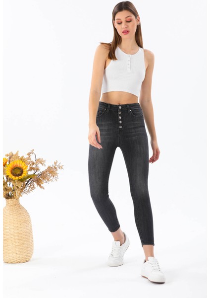 Siyah Kadın Jean Pantolon 1025