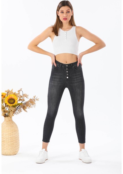 Siyah Kadın Jean Pantolon 1025 fırsatları