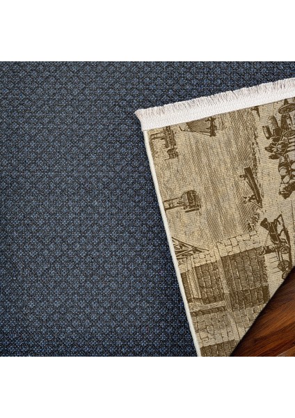 Figürlü Ekru Pamuk Dikdörtgen Modern Desenli Pamuk Makinada Yıkanabilir Hav Toz Vermez Leke Tutmayan Kaymaz Taban Dijital Makine Baskı Salon Yolluk Mutfak Halı indirimleri