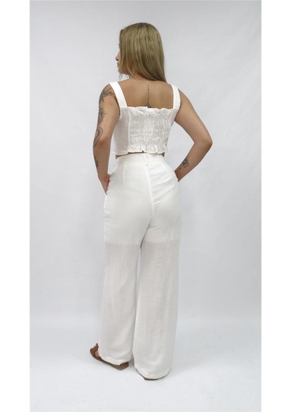 Kadın Müslin Kumaşlı Pantlonlu Takım modelleri