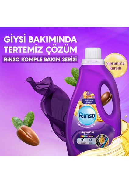 Sıvı Çamaşır Deterjanı Komple Bakım Serisi Argan Özü Renkliler ve Siyahlar Için 1.5 L X2 modelleri
