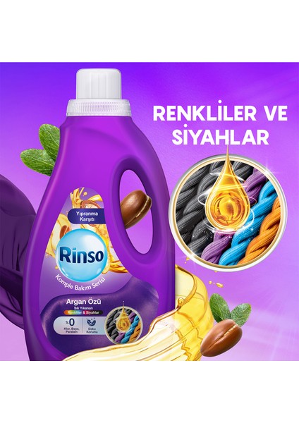 Sıvı Çamaşır Deterjanı Komple Bakım Serisi Argan Özü Renkliler ve Siyahlar Için 1.5 L X2 fırsatları