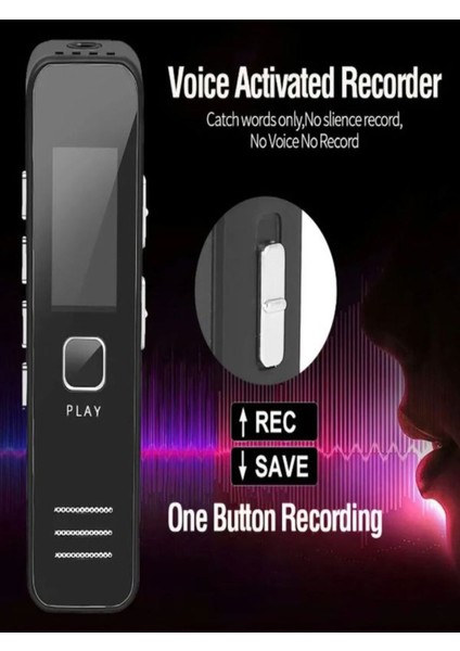 Mini Ses Kayıt Cihazı Ekranlı Kulaklık Hediyeli 64GB Cihaz Üzerinden Kayıt Dinleme Özelliği fırsatları
