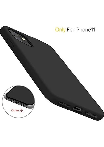 Kılıf iPhone 11 ile Uyumlu Içi Kadife Lansman Silikon Kılıf Şok Emici Full Kasa Koruma Sağlayan (Siyah) fiyatları