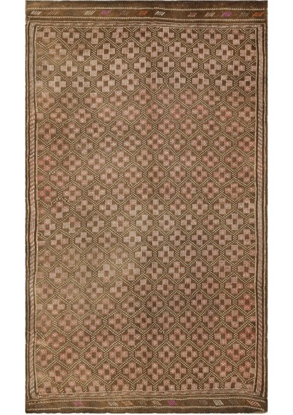 Atina Kırmızı Eskitme Yün Modern Desenli Yün Hav Toz Vermez Leke Tutmayan Salon Yolluk Mutfak El Dokuma Halı