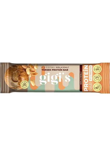 12'li Yer Fıstıklı Kolajenli, Sağlıklı, Şekersiz, Yüksek Protein Bar Paketi fiyatları