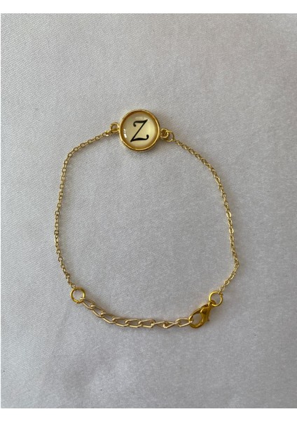 Z Harfli Ince Zincirli Bileklik Altın Renk modelleri