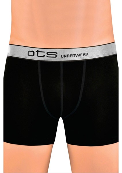 Erkek Boxer Bel Lastik Detaylı (%96 Pamuk - %4 Elastan)