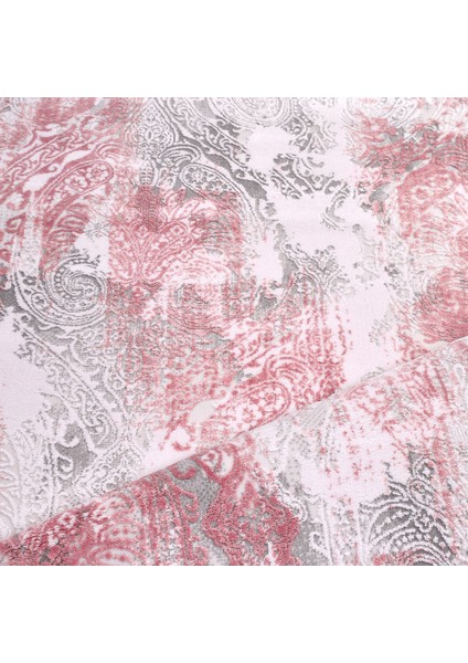 Joy Modern Pembe Pamuk Kare Modern Desenli Akrilik Hav Vermeyen Leke Tutmayan Kolay Temizlenen Yumuşak Makine Salon Yolluk Mutfak Halı modelleri