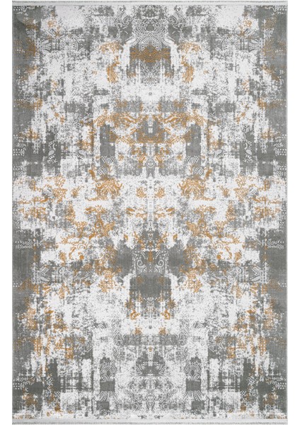 Kalani Modern Gri Pamuk Dikdörtgen Modern Desenli Akrilik Hav Vermeyen Leke Tutmayan Kolay Temizlenen Yumuşak Makine Salon Yolluk Mutfak Halı