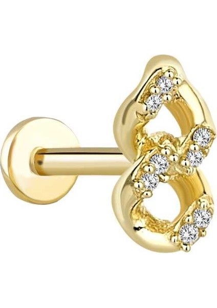 Ikili Gurmet Taşlı Tragus Piercing