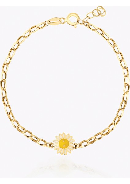 Mineli Papatya Çocuk Bilekliği