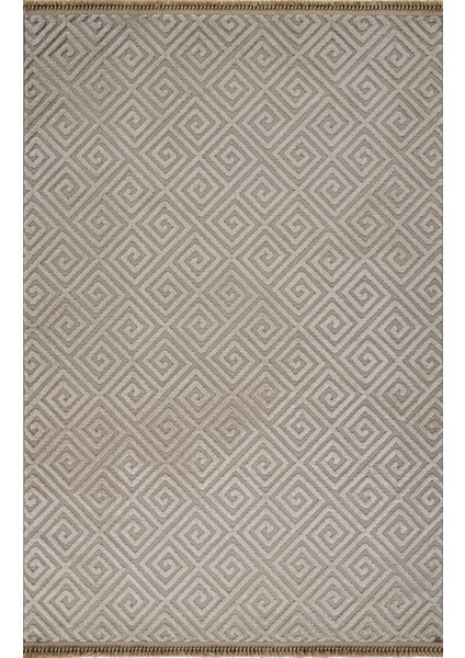 Vizon Geometrik Etnik Modern Desenli Hav Vermeyen Leke Tutmayan Kolay Temizlenen Yumuşak Makine Salon Yolluk Mutfak Halı