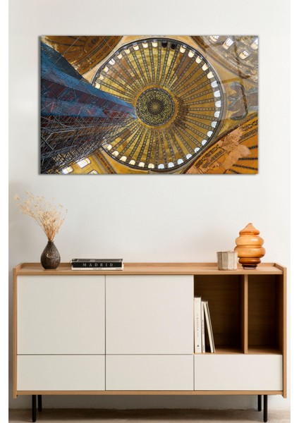 Istanbul Ayasofya Camii Islami Cam Tablo, Darbelere Dayanıklı Kırılmaz Cam, Hediyelik