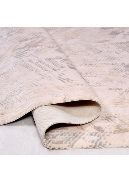 Skye Çizgili Krem Akrilik Dikdörtgen Modern Desenli Akrilik Hav Vermeyen Leke Tutmayan Kolay Temizlenen Yumuşak Makine Salon Yolluk Mutfak Halı fiyatları