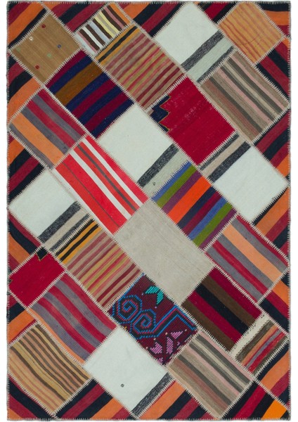 Teselya Bej Eskitme Yün Modern Desenli Yün Hav Toz Vermez Leke Tutmayan Salon Yolluk Mutfak El Dokuma Halı