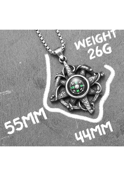 Sevgiliye Hediye Denizci Tarzı Yön Gösterici Paslanmaz Çelik Erkek Kadın Pusula Kolye indirimleri