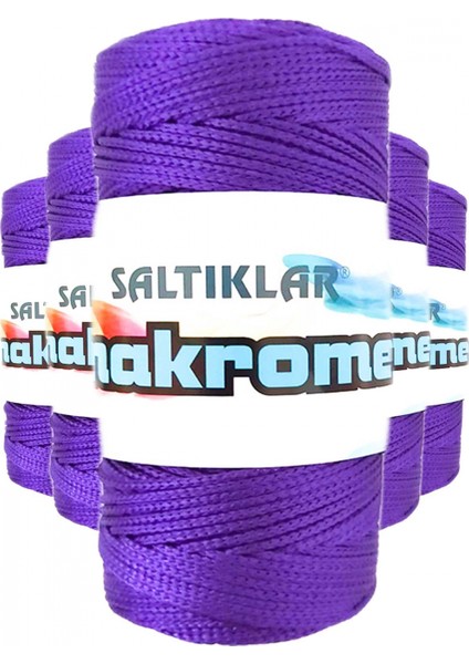 5 Adet Polyester Makrome Ipi 4250 Mor 100 gr
