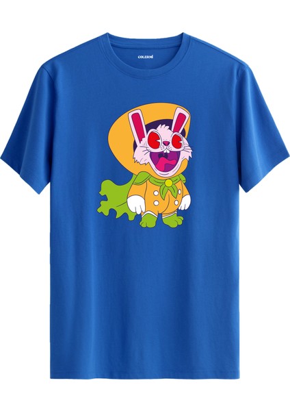 Sevimli Kedi Balık Tasarım %100 Pamuk Tişört