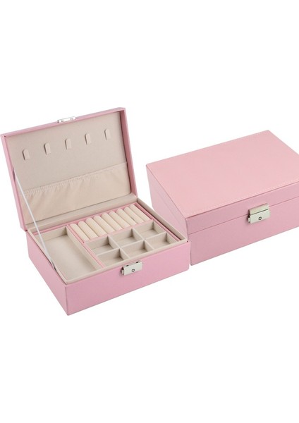 Geniş Kapasiteli Takı Düzenleyici Kutusu - Kilitli Kadife Iç Astar fiyatları