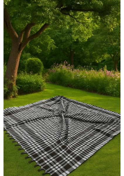 Saçaklı Piti Kareli Masa Örtüsü 150X150 cm – Sofra & Piknik Için Çok Amaçlı Örtü indirimleri