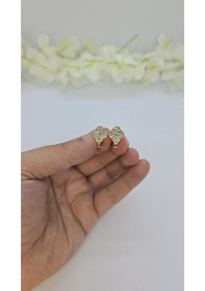 14 Ayar Altın Kaplama Zirkon Taşlı Kadın Küpe – Zarif ve Işıltılı (M31) modelleri