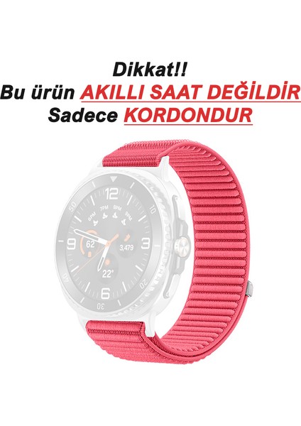 Galaxy Watch 8 40MM / Watch 8 44MM / Watch 8 Classic 46MM Uyumlu Bakla Desen Hasır Kumaş Kordon Kayış fiyatları