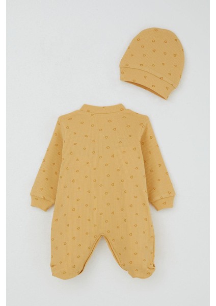 Erkek Bebek Patikli Tulum Mini Geometrik Şekiller 0-6 Ay, Hardal Sarı fiyatları
