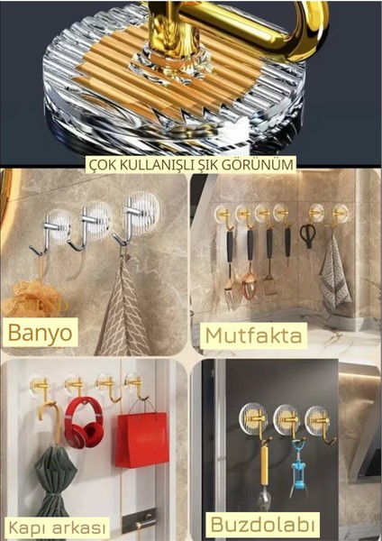 Gold Detaylı Şık Askılık