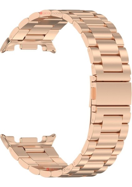 Galaxy Watch 8 40 / 44 mm Uyumlu Metal Kordon Premium Paslanmaz Çelik Kayış Baklalı Model