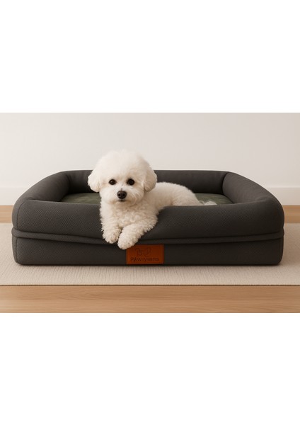 Coch Box Üst Kalite Köpek Yatağı Süngerli Sıvı Geçirmez Alezli. %100 Elyaflı. 2 Fermuarlı