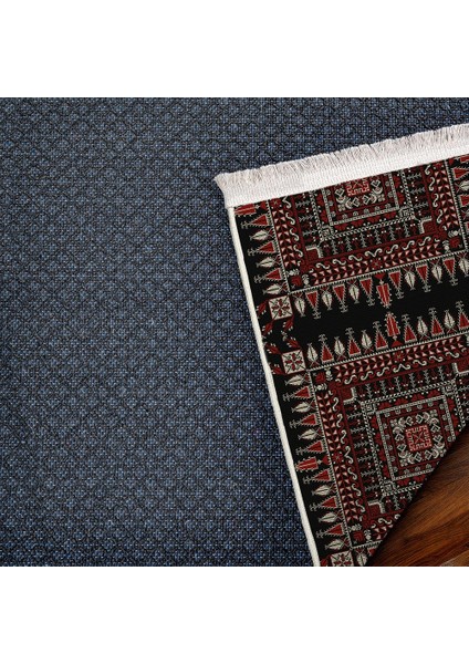 Geometrik Siyah Pamuk Dikdörtgen Modern Desenli Pamuk Makinada Yıkanabilir Hav Toz Vermez Leke Tutmayan Kaymaz Taban Dijital Makine Baskı Salon Yolluk Mutfak Halı indirimleri