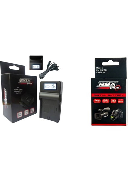 ,Nikon ile uyumlu En-El3e Fotoğraf Makinesi Bataryası Ve Şarj Cihazı.
