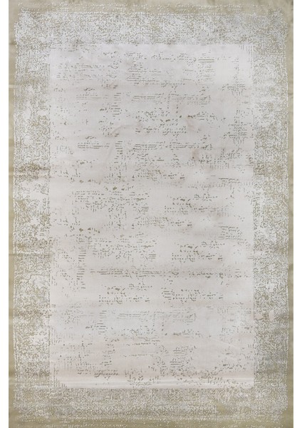 Krem Modern Etnik Desenli Pamuk Makinada Yıkanabilir Hav Toz Vermez Leke Tutmayan Kaymaz Taban Dijital Makine Baskı Salon Yolluk Mutfak Halı