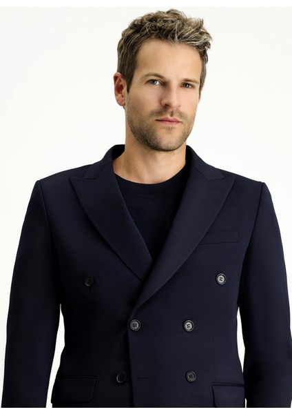 Slim Fit Dar Kesim Kruvaze Ceket fırsatları