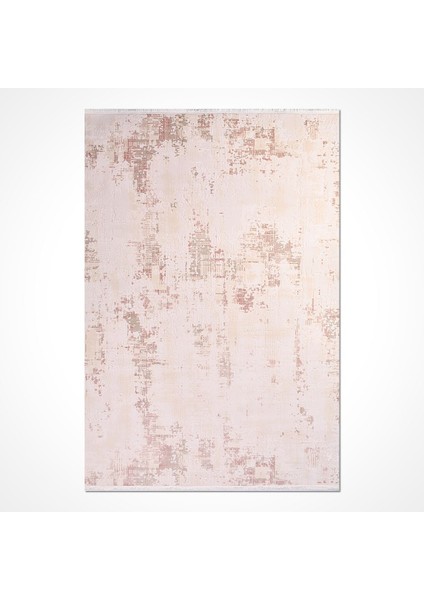 Liana Modern Krem Akrilik Kare Modern Desenli Akrilik Hav Vermeyen Leke Tutmayan Kolay Temizlenen Yumuşak Makine Salon Yolluk Mutfak Halı