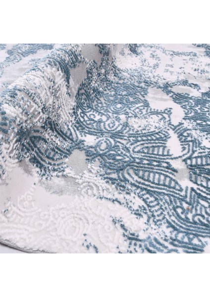 Ariel Modern Mavi Pamuk Dikdörtgen Modern Desenli Akrilik Hav Vermeyen Leke Tutmayan Kolay Temizlenen Yumuşak Makine Salon Yolluk Mutfak Halı modelleri