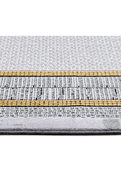 Absenteeism Çerçeveli Sarı Pamuk Dikdörtgen Modern Desenli Akrilik Hav Vermeyen Leke Tutmayan Kolay Temizlenen Yumuşak Makine Salon Yolluk Mutfak Halı modelleri