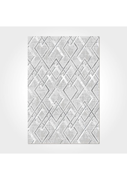 Chelsea Geometrik Gri Bambu Dikdörtgen Modern Desenli Akrilik Hav Vermeyen Leke Tutmayan Kolay Temizlenen Yumuşak Makine Salon Yolluk Mutfak Halı