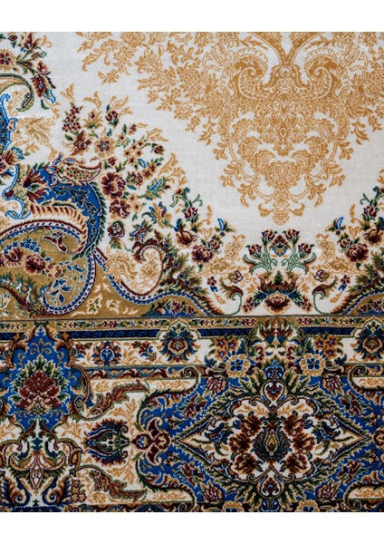 Klasik Mavi Viskon Dikdörtgen Modern Desenli Akrilik Hav Vermeyen Leke Tutmayan Kolay Temizlenen Yumuşak Makine Salon Yolluk Mutfak Halı indirimleri