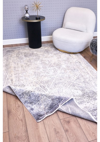 Praneetha Modern Antrasit Viskon Dikdörtgen Modern Desenli Akrilik Hav Vermeyen Leke Tutmayan Kolay Temizlenen Yumuşak Makine Salon Yolluk Mutfak Halı fiyatları